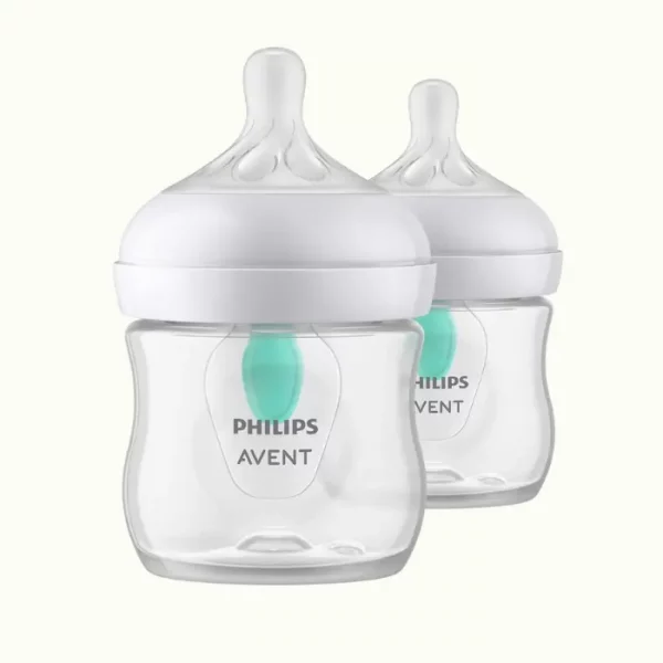 Philips Avent Biberón Natural Response: 2 biberones de 125 ml con sistema AirFree, sin BPA, para recién nacidos a partir de 0 meses