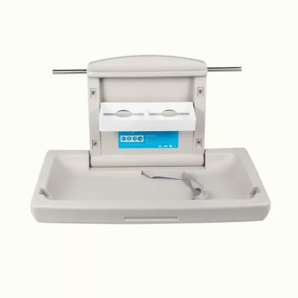 Cambiador Bebe Pared Cambiador Bebe Plegable Pared 33,5x22,4x18,5" Cambiadores de Pared Cambiador de Pañales de Pared Horizontal Gris