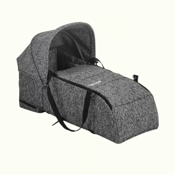 Be Cool Mime, Capazo Blando para Silla Bi-Baby, Cubrepiés Extraible, Capota Plegable, Recién Nacido, Gris