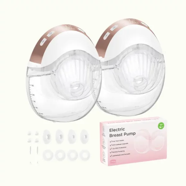 Sacaleches Electrico Manos Libres - 205g Ultraligero Antifugas Extractor de Leche Materna Portátil Inalámbrico, 3 Modos/12 Niveles para Lactancia