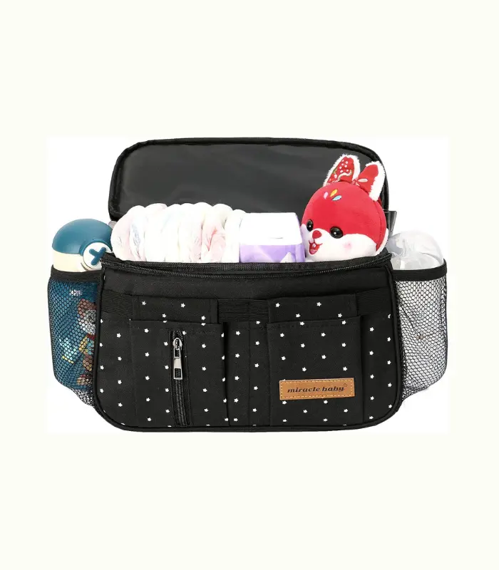 Miracle Baby Bolsa Organizadora de Cochecitos para Mamá,Bolsa Carrito Bebe Súper Liviana, Multifuncional de Gran Capacidad para Almacenar