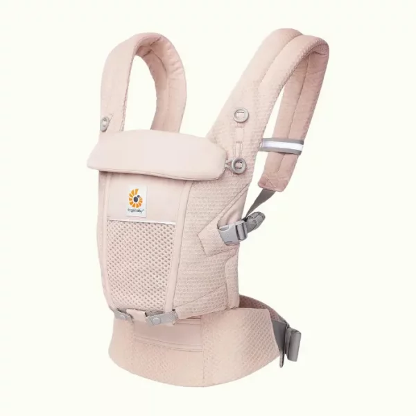 Ergobaby Mochila Portabebé ergonómica Adapt Malla SoftFlex, para recién nacidos, 3 posiciones de transporte, Pink Quartz