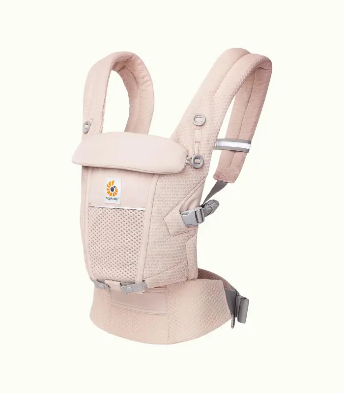 Ergobaby Mochila Portabebé ergonómica Adapt Malla SoftFlex, para recién nacidos, 3 posiciones de transporte, Pink Quartz