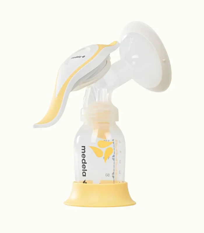 Medela Harmony extractor de leche manual, diseño suizo, compacto, con embudos PersonalFit Flex y tecnología